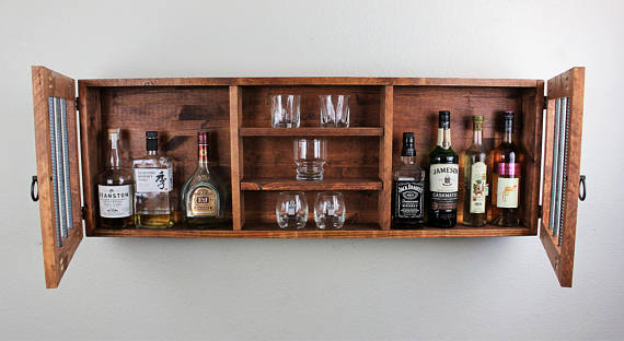 Wall Mounted Liquor Cabinet