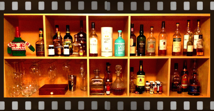 small liquor cabinet wide