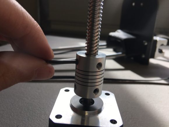 stepper drive rod flex coupling set screws